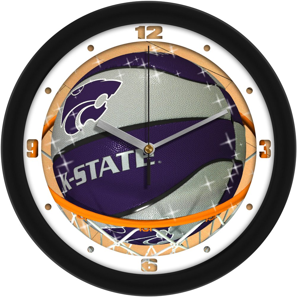 SunTime College Basketball Slam Dunk Wall Clock - Kansas State Wildcats