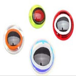 Hareline Dubbin Oval Pupil 3D Eyes (Red/Black, 3/8)