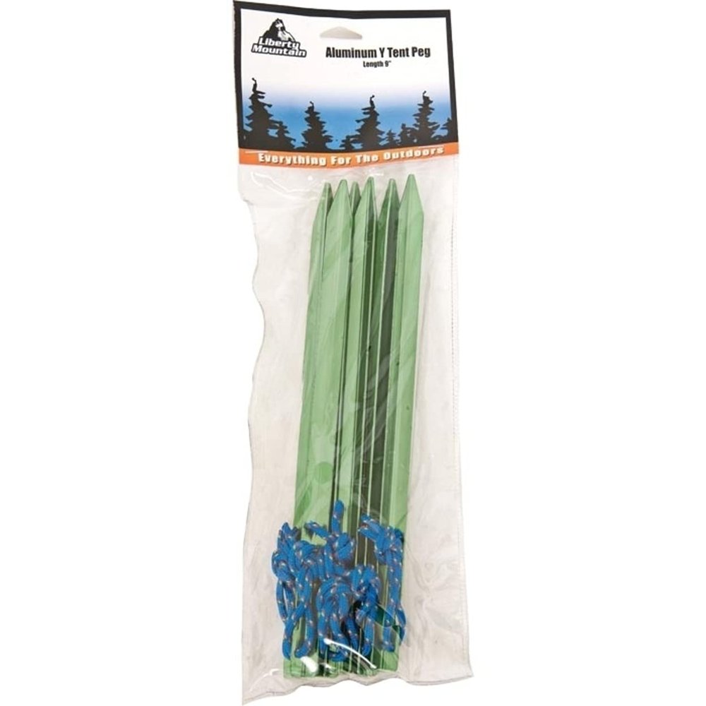 LIBERTY MOUNTAIN Aluminium Y Tent Peg, Pack of 6 (9-Inch)