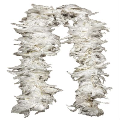 Be Wicked BWCH40 40 Gram Feather Boa, 6Ft Solid Color With Gold Tinsel,color Gold/White,size OS