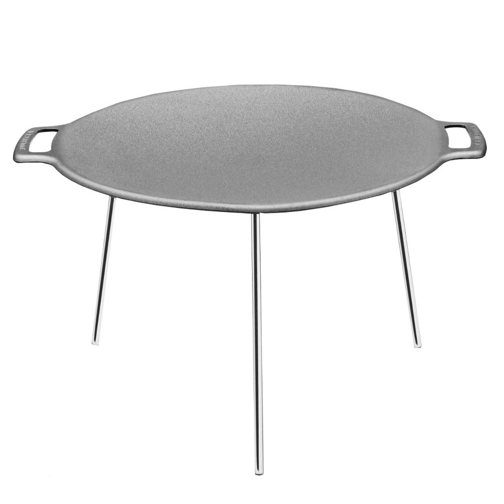 MUURIKKA Griddle Pan 48cm Grill with Legs for BBQ, Camping, Gas, Open Fire