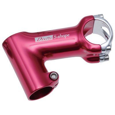 DIXNA V23P018 S-Shape Stem, Soft Red, 1.2 inches (31.8 mm), Stem Length: 4.3 inches (110 mm), Soft Red