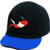 Squidwear 2mm Neoprene Squid Cap with Diver Image (Small, Black/Royal) view 1
