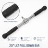 Valor Fitness 20 - Inch Solid Steel Lat Pulldown Bar -Durable Cable Machine Attachment for Strength Training, Home Gym, and Workout Equipment view 2