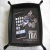 Black Faux Leather Dresser & Travel Valet and Coin Tray-Oker Brand view 2
