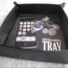 Black Faux Leather Dresser & Travel Valet and Coin Tray-Oker Brand view 3