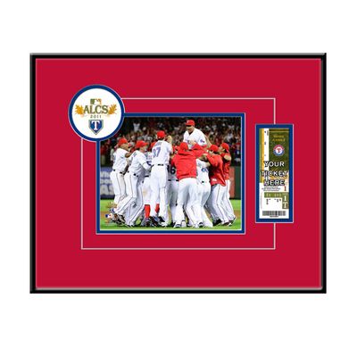 MLB Texas Rangers 2011 ALCS 8x10 Photo Ticket Frame"Team Celebration"