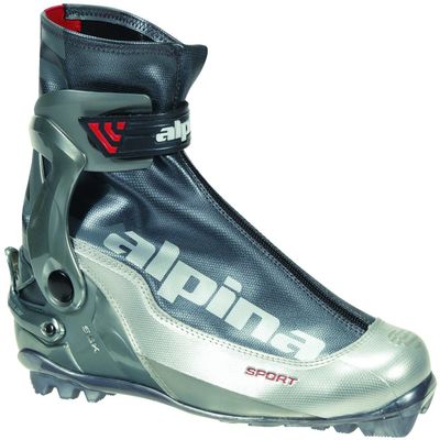 Alpina SSK Sport Series Cross-Country Nordic Skate Ski Boots, Silver/Charcoal, 40