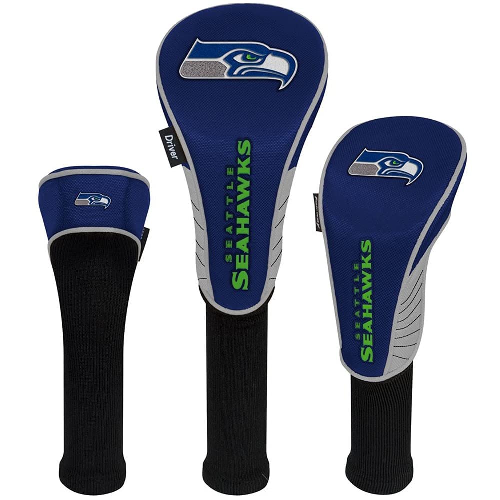 Team Effort Seattle Seahawks Driver Fairway Hybrid Set of Three Headcovers