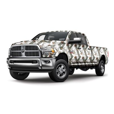 Mossy Oak Graphics Full Body Winter Camouflage Auto Wrap - Camo Vinyl with A Matte Finish - Extended Length Full Size Truck