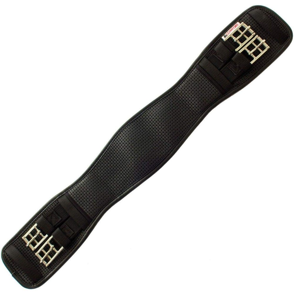 JUSNOVA Hy Comfort Waffle Dressage Girth Black - Elastic Both Ends 36"
