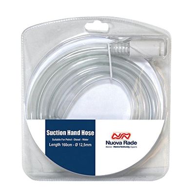 Nuova Rade Hose Siphon Pump, Manual Suction, O 0.49", Length 63", Transparent