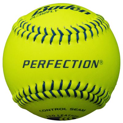 Baden USSSA Fastpitch Softballs - Raised Seams Leather Game Balls | High-Performance, Durable Design for Competitive Play