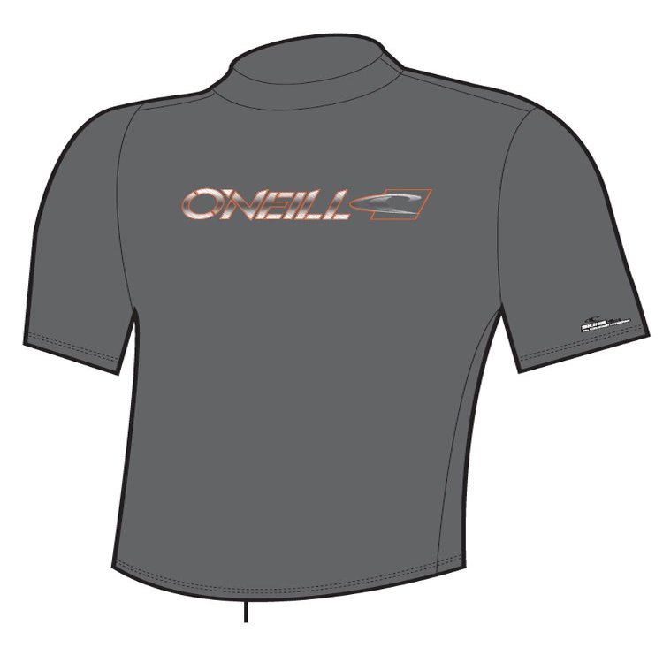 O'Neill Wetsuits Skins Short Sleeve Rash Tee (Smoke, Small)