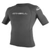 O'Neill Wetsuits Men's Basic Skins UPF 50+ Short Sleeve Rash Guard, Graphite, Medium view 1