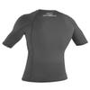 O'Neill Wetsuits Men's Basic Skins UPF 50+ Short Sleeve Rash Guard, Graphite, Medium view 3