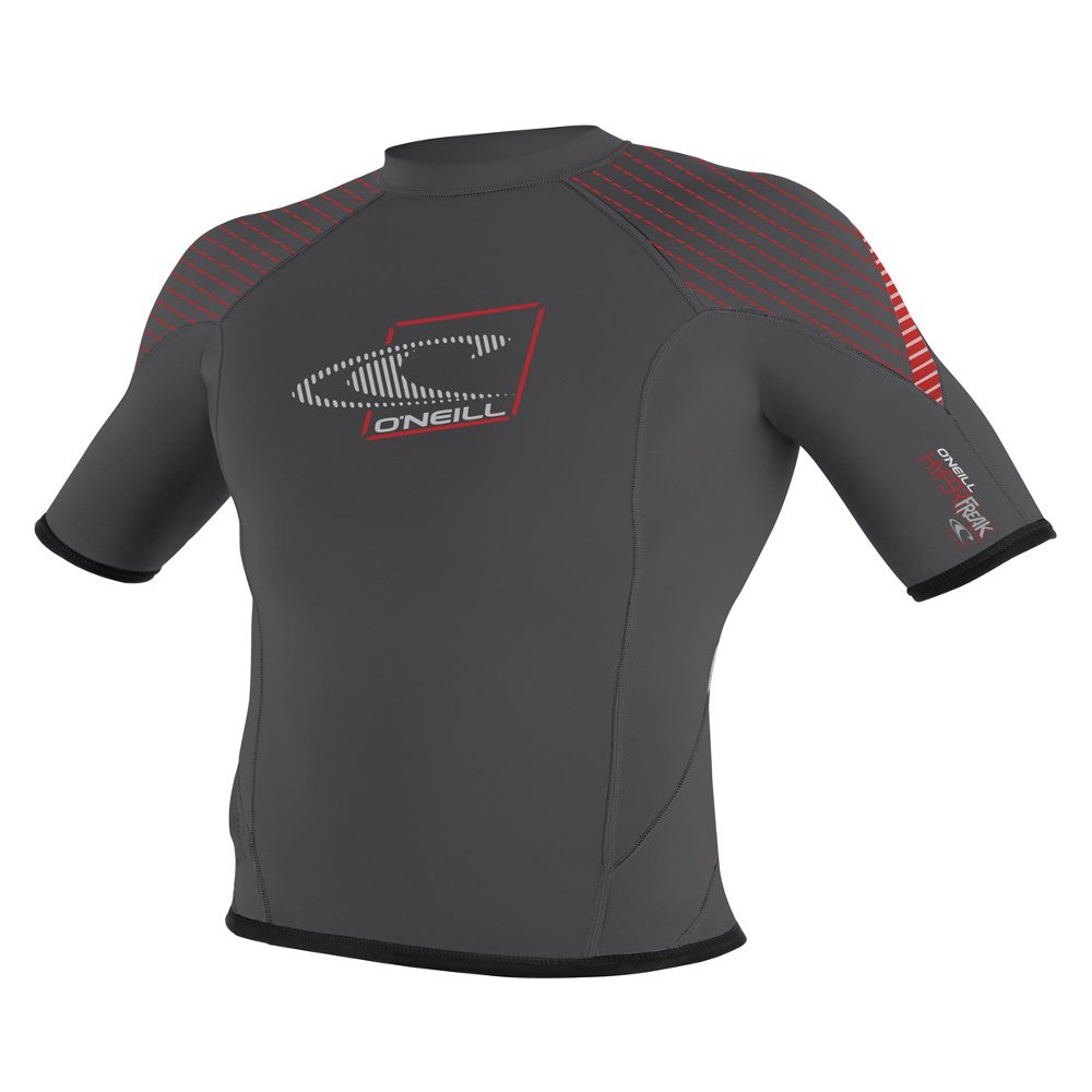 O'Neill Wetsuits Hyperfreak 1.5mm Short Sleeve Crew (Smoke/CarbonRed/Red, Medium)