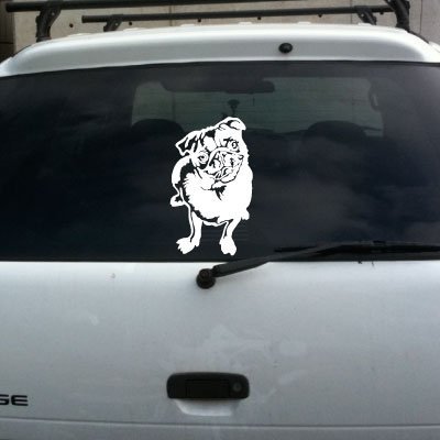 Pug Dog vinyl decal large
