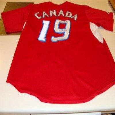Signed Jose Bautista Jersey - Canada Day July 1 2011 - Autographed MLB Jerseys