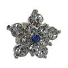 Naeva Silver tone Sapphire Crystal Clip On Earrings view 2