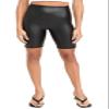 Yummie Women's Faux Leather Biker Short, Black, X-Large view 1