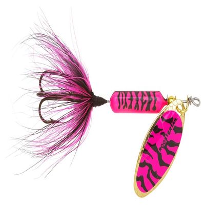 Yakima Bait Wordens Original Rooster Tail Spinner Lure, Pink Black Tiger, 1/4-Ounce