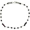 9 in. Sterling Silver Garnet Bead Anklet view 1