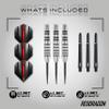 Red Dragon Sidewinder: 27g Flightmaster - Tungsten Steel Darts Set with Flights and Stems view 2