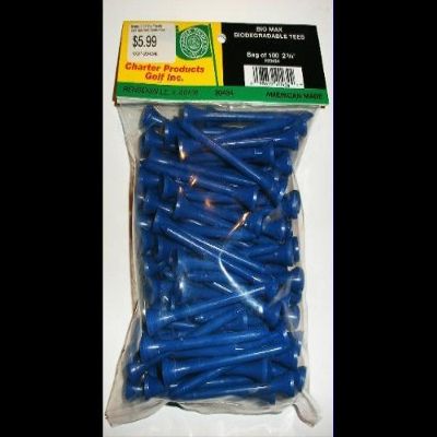 Charter Biomax 2 3/4" Eco Friendly Golf Tees Navy Durable Nice