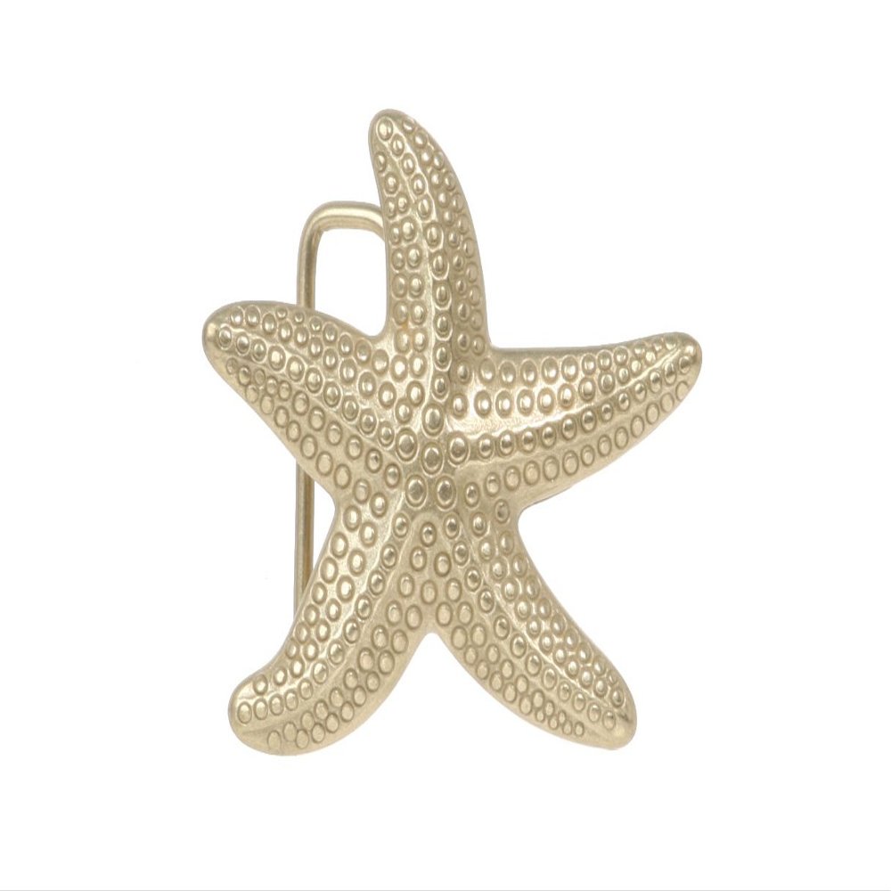 Antique Starfish Belt Buckle, Gold