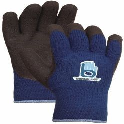 Atlas Glove Small Blue Thermal Knit Gloves With Rubber Palm C4005S