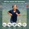 Kanu Surf Toddler Boys Short Sleeve UPF 50+ Rashguard Swim Shirt, Solid Navy, 3T view 2