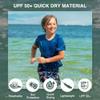 Kanu Surf Toddler Boys Short Sleeve UPF 50+ Rashguard Swim Shirt, Solid Royal, 4T view 2