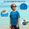 Kanu Surf Toddler Boys Short Sleeve UPF 50+ Rashguard Swim Shirt, Solid Royal, 4T view 3