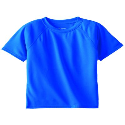 Kanu Surf Toddler Boys Short Sleeve UPF 50+ Rashguard Swim Shirt, Solid Royal, 5T