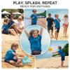 Kanu Surf Toddler Boys Short Sleeve UPF 50+ Rashguard Swim Shirt, Solid Royal, 5T view 2