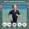 Kanu Surf Toddler Boys Short Sleeve UPF 50+ Rashguard Swim Shirt, CB Navy, 4T view 2
