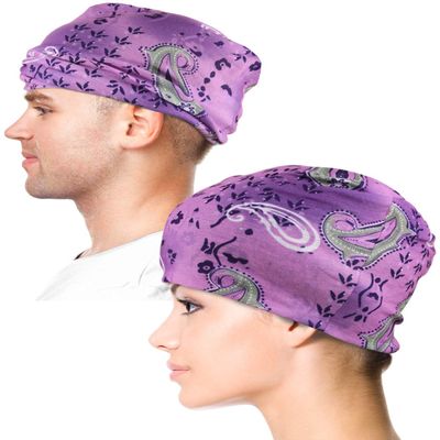 Dahlia Multi-Functional Head Wear - Paisley (Purple)