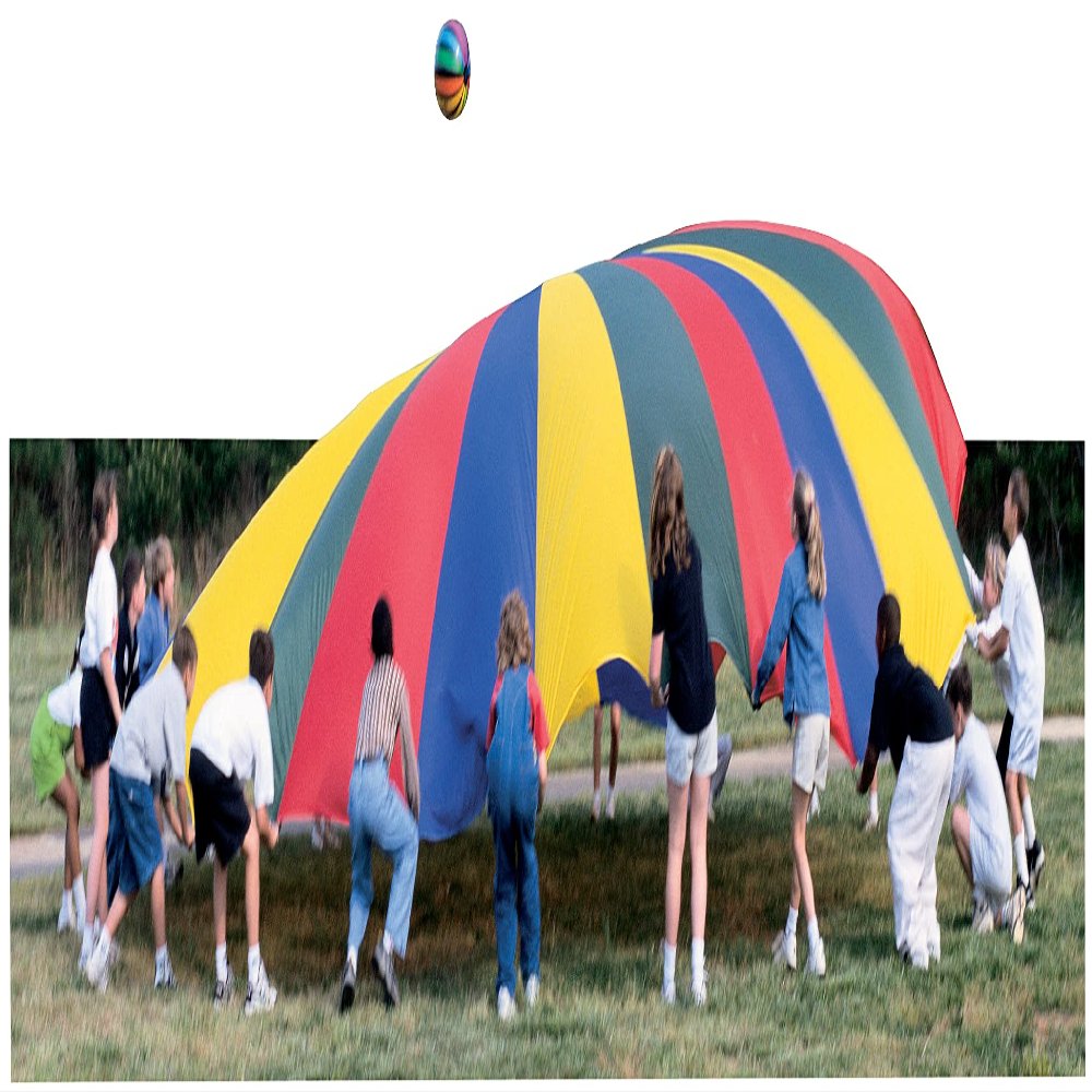 Sportime GripStarChutes Parachute 4-Layer Construction and 36 Handles- 35 foot Diameter