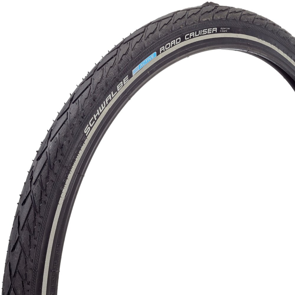 Schwalbe Unisex's Road Cruiser K-Guard, TwinSkin Tyres, Black, 44-484, 11131603.01V