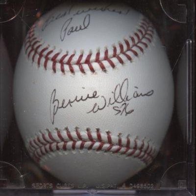 Bernie Williams Signed Baseball - Personalized Single Selig B & E Hologram - Autographed Baseballs