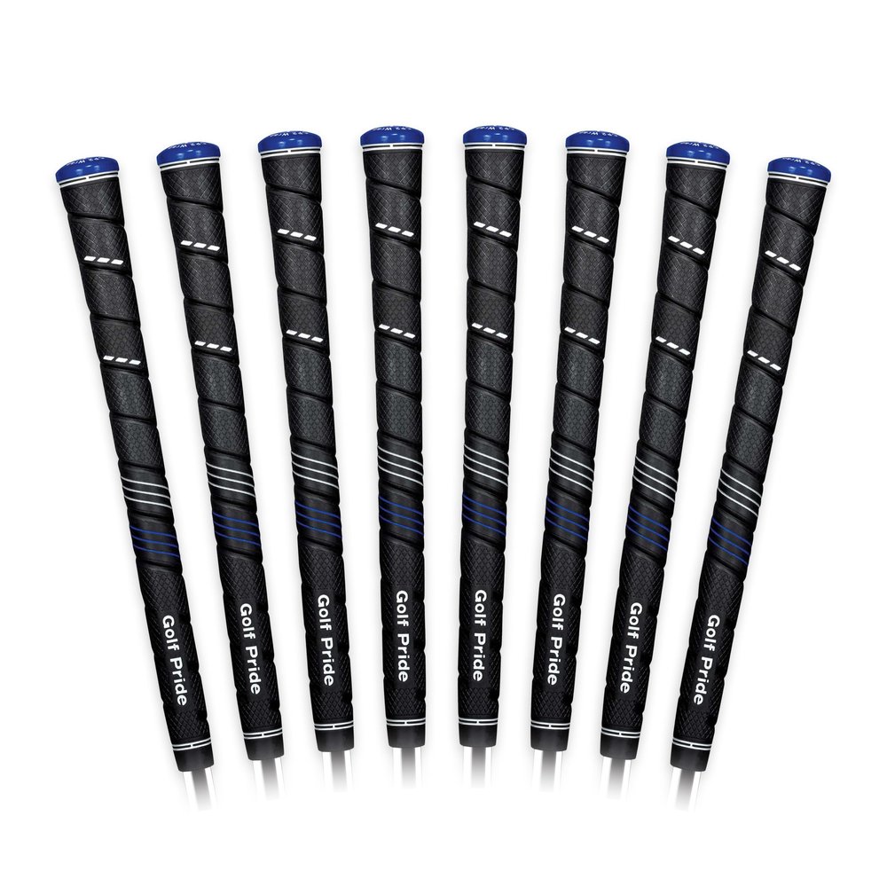 Golf Pride CP2 Wrap Golf Club Grip - Classic Wrap Grip with High-Tack Soft Rubber for Comfort & Control - Less Tension & More Power with Plus4 Technology - Standard - 8 Pack - Black