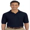 Harriton M265P Mens Easy Blend Polo with Pocket-Black-XXXX-Large view 2