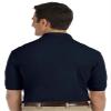 Harriton M265P Mens Easy Blend Polo with Pocket-Black-XXXX-Large view 3