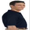 Harriton M265P Mens Easy Blend Polo with Pocket-Black-XXXX-Large view 4