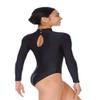 Roch Valley Women's Long Sleeve Turtle Neck Leotard, Black, M view 2