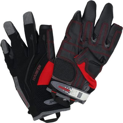 HARKEN Premium Sailing Protective Gloves Men's Full Finger Reflex, Black, XX-Large, Model XXL
