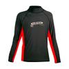 Tilos Kids Long Sleeve UV Protection Rash Guard for Surfing, Snorkeling, Swimming, Black/red, 8 view 1