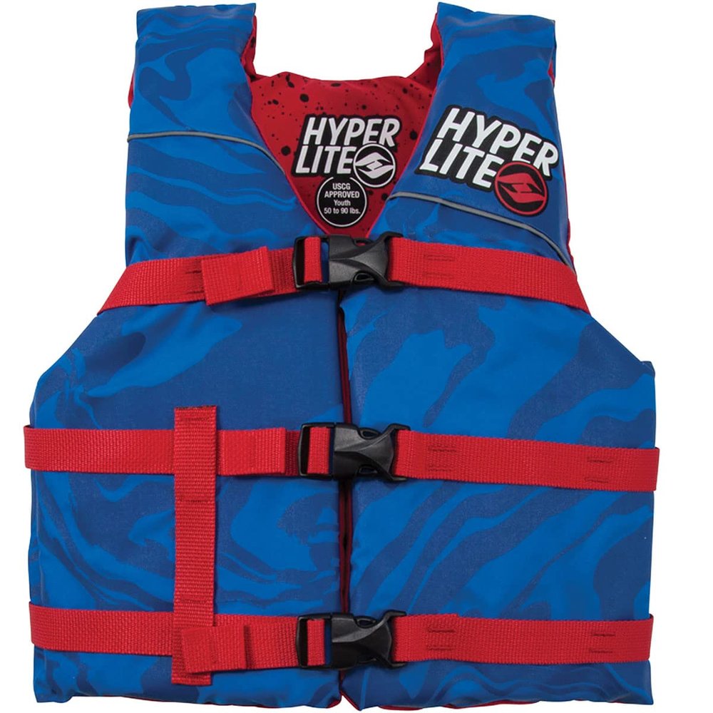 Hyperlite Unite Youth CGA Wakeboard Vest Blue Youth (50-90Lbs)