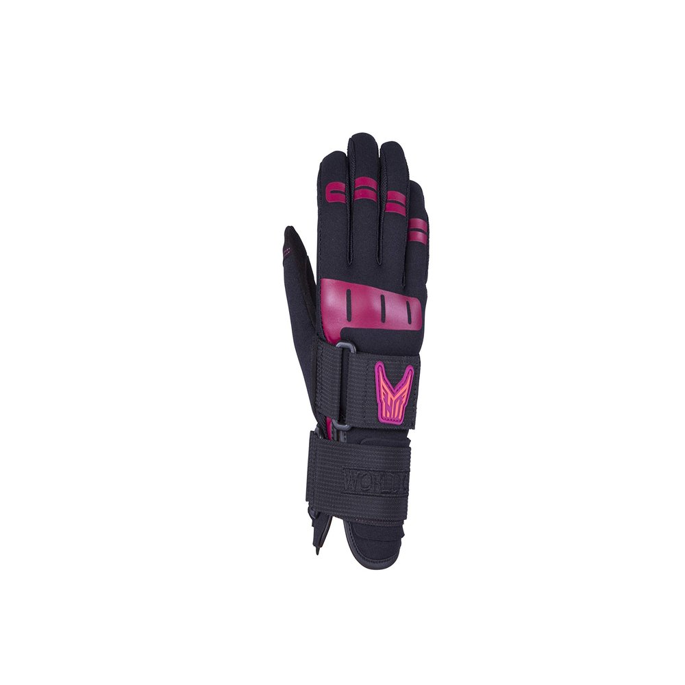 HO World Cup Womens Waterski Gloves Black/Pink Sz XS